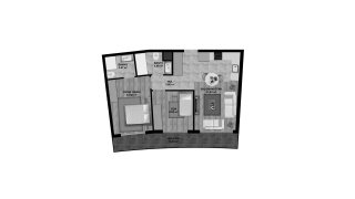 Apartment floor plan, 2 bedrooms in Beyond All No. 11008